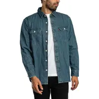Levi's Langarmhemd "JACKSON WORKER", Herren, Gr. L, N-Gr, blau (chopper schwarz wash), Cord, Obermaterial: 100% Baumwolle, Hemden Langarmhemd