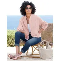 HEINE Jackenblazer "Blouson", Damen, Gr. 44, beige (champagner, rosenquarz, meliert), 70% Baumwolle, 28% Polyester, 2% Elasthan, Blazer Jackenblazer