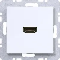 Hager WAF4379WG High Definition Steckdose HDMI HDMI, A.x/C.x, lichtweiß glänzend