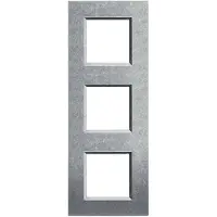 Legrand LNA4802M3NA Abdeckrahmen LIVINGLIGHT: 3-fach, 2 + 2 + 2 Module, Farbe: Alu Natur