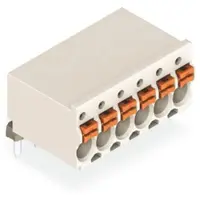 Wago 2091-1376/000-5000 1-Leiter-THT-Federleiste, abgewinkelt,Drücker,Push-in CAGE CLAMP,lichtgrau 209113760005000 - 100 Stück