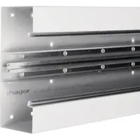 Hager BRS852101B9010 Brüstungskanal-Unterteil C-Profil BRS 85x210mm OT 120mm aus Stahlblech reinweiß - 2 Meter