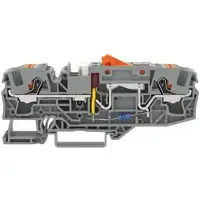 Wago 2206-1671/1000-850 Erdleiter-Trennklemme,mit Prüfmöglichkeit,mit Trennmesserhalter, orange,grau 220616711000850 - 12 Stück