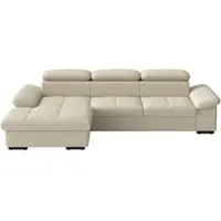 Sit&More Ecksofa SIT & MORE "Viola L-Form, B: 260 cm, Arm- & Kopfteilverstellung", beige (creme), B:260cm H:73cm T:174cm, 100% Polyester, Sofas, Ecksofa, optional Schlaffunktion, Sofa mit Komfortsitz