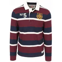 Superdry Rugby Polo Vintage Streifen Rot