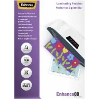 Fellowes Laminierfolien, matt, A4, 80 Micron, 100 St.