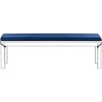 Beliani Auflage für Gartenbank Blau Olefin Stoff mit Befestigung Reißverschluss Einfarbig UV-Beständig Outdoor Gartenausstattung Dickes Sitzkissen