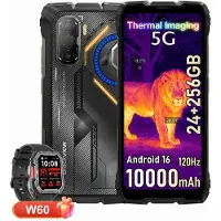Blackview ROCK 3 Outdoor handy Ohne Vertrag incl W60, 32+256GB, Android 16, 108MP, 6.78", 120Hz, 10000mAh,kabelloses Laden,Thermal Imaging, IP68/IP69K