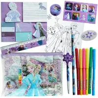 Disney - Frozen Federmäppchen für Mädchen - Frozen Stifte -Set mit Bleistiften, Stickern und Zeichenzubehör - Frozen Geschenke – Die Eiskönigin