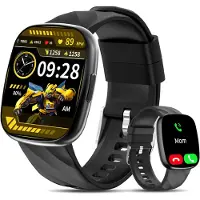 Hasbro Transformers Smartwatch Kinder, Fitness Uhr Schrittzähler, Mädchen Jungen – Black-Bumblebee