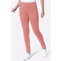 HEINE Jerseyhose , Damen, Gr. 40, Normalgrößen, rosa (rosenholz), 66% Viskose, 29% Polyamid, 5% Elasthan, unifarben, Hosen Jerseyhose
