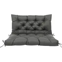 StarTech.com Auflage für Hollywoodschaukel - Sitz- und Rückenkissen - Wasserfest - 150x100 cm - 7D Hohlfaserfüllung - 100% Polyester - Abnehmbar & waschbar - Dunkelgrau