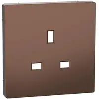 Merten MTN2120-6052 Zentralplatte für British-Standard Steckdosen-Einsatz, Moccametallic, System Design MTN21206052