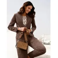 Witt Blusenblazer "Cord-Blazer Cordblazer", Damen, Gr. 38, braun (schoko), Cord, , Modisch, Blazer Blusenblazer