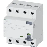 Siemens 5SV4444-0 FI-Schutzschalter, 4-polig, Typ AC, In: 40 A, 100 mA, Un AC: 400 V 5SV44440