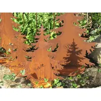Saremo Edelrost Tannenbaum auf Platte Tannenbaum - 55 cm