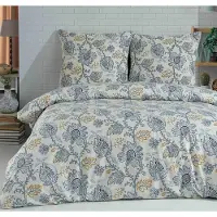 Buymax Bettwäsche Bettbezug 155x220 cm, Kopfkissenbezug 80x80 cm 2 teilig Deckenbezug Set aus 100% Baumwolle Renforce mit Reissverschluss