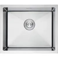 Ibergrif M85043 Küchenspüle Edelstahl 50x43 cm Aufsatz/Einbau 1 Becken – Silber