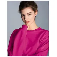 Trigema Sweatshirt "Dünnes Sweatshirt", Damen, Gr. XS, pink (magenta), Sweatware, 50% Baumwolle, 50% Polyester, Basic, Rundhals, Sweatshirts Sweatshirt