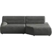 Sit&More Ecksofa SIT & MORE "Scrabble", grau (dunkelgrau), B:260cm H:80cm T:130cm, 100% Polyester, Sofas, Ecksofa, Modernes Design in verschiedenen Stoffarten