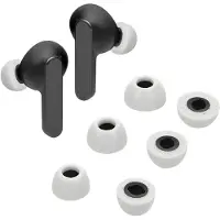 Kwmobile 6x Aufsätze für JBL Live Pro 2 TWS Ersatz Ohrstöpsel - 3 Größen - Ear Tips für In-Ear Kopfhörer - Zubehör Ersatzpolster in Weiß