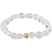 Elli Armkette "Armband Rock Crystals Transparent 925 Sterling Silber" Gr. 16, gold, Armbänder, Damen, Silber 925 (Sterlingsilber), Armkette