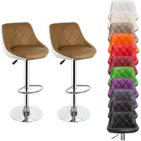 StarTech.com Barhocker 2er-Set - Barhocker - Höhenverstellbar - 360° drehbar - Gepolsterter Sitz - Metallgestell - Ohne Armlehnen - Hellgrün