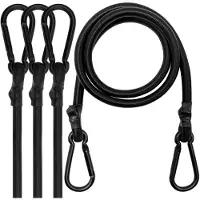 Sonstiges Spanngummis mit Karabiner 180cm 4er Set Schwarz Latex Expander für Gepäck Sonnensegel Auto Fahrrad