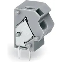 Wago 254-822 Anreihbare 2-Leiter-Leiterplattenklemme,0,75 mm2,Rastermaß 10/10,16 mm,dunkelgrau 254822 - 100 Stück
