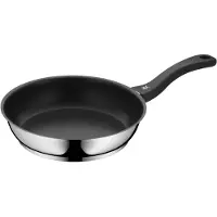 WMF Devil Stielpfanne mit Antihaftversiegelung, Rund, Allzweckpfanne, Schwarz, Edelstahl, Edelstahl, Keramik, Gas, Halogen, Induktion, 24 cm