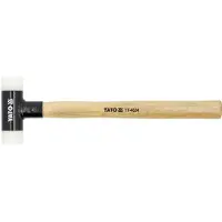 YATO YT-4624, Rückstoßfreier Hammer, Polyurethan (PU), Holz, Schwarz, Holz, 31,8 cm, 265 g