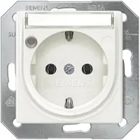 Siemens 5UB1560 DELTA i-system Steckdose mit Schriftfeld u. Betriebsanzeige, titanweiß