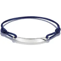 Thomas Sabo Armband "Together Textilarmband" Gr. 24, blau (silberfarben, blau), Armbänder, 24, Silber 925 (recycelt) Textil, Silber 925 (recycelt), Textil, Armband