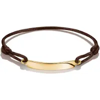 Thomas Sabo Armband "Together Textilarmband gelbgoldfarben" Gr. 24, braun (gelbgoldfarben, braun), Armbänder, 24, Metall Textil, Metall, Textil, Armband