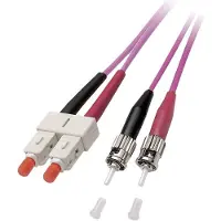 EFB Elektronik O0347.20 Duplex Jumper SC-ST 50/125μ, OM4, LSZH, erika violett, 3.0mm, 20m O034720