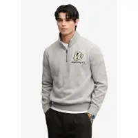 Superdry für Herren. M2014584A Graues Sweatshirt mit halbem Reißverschluss Vintage Athletic Half (XL), Lässig, Baumwolle