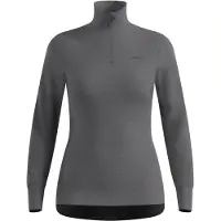 Odlo - Technischer Baselayer - BL Top Turtle Neck LS Half Zip Active Warm W Steel Grey Melange für Damen - Größe M - Grau