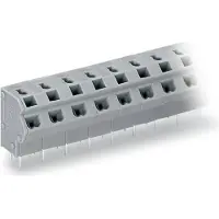 Wago 254-254 2-Leiter-Leiterplattenklemme,0,75 mm2,Rastermaß 7,5/7,62 mm,grau 254254 - 35 Stück