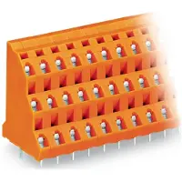 Wago 737-666 Dreistock-Leiterplattenklemme,2,5 mm2,Rastermaß 7,62 mm,orange 737666 - 8 Stück