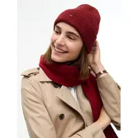 Tommy Hilfiger Beanie "TH FLAG KNIT" mit Wolle und Stickerei