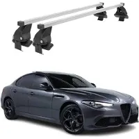 Menabo Dachträger Grundtäger für Alfa Romeo Giulia 2015-2025 50kg Stahl Grau 2x