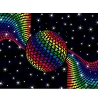 Papermoon Fototapete "Rainbow Disco Dance", bunt, B:2,5m L:1,9m, Vlies, Tapeten, Fototapete