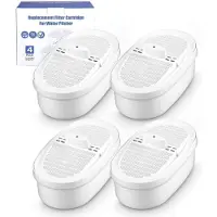 Waterdrop 4-teiliger Ersatzfilter für Wasserfilter, reduziert PFOA/PFOS, Chlor, Rost, 3 Monate / 200 Gallonen