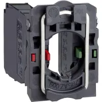Schneider Electric Electric ZB5AZ141 Hilfsschalterblock mit Befestigungsflansch, Harmony XB5, Knuststoff, 22mm, 30mm, 1S+2Ö, Schraubklemme