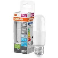 Osram LED Lampe mit E27 Sockel, Kaltweiss(4000K), Stabform, 8W, Ersatz für 60W-G