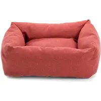 Record - Bett für Hunde und Katzen Mono aus Baumwolle, Farbe: Rot, 45 x 30 x 14