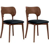 Konsimo Esszimmerstühle LYCO 2 St Gestell aus Massivholz, Marineblau, Stoff/Holz, Scandinavian, 47x80,5x45 cm