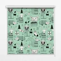 Tulup INNENROLLO - Fensterrollo - Rollo - 150x140 cm - Wintertiere