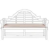 Beliani Auflage für Gartenbank Beige Stoff mit Befestigung Reißverschluss Einfarbig UV-Beständig Outdoor Gartenausstattung Dickes Sitzkissen