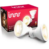 Innr GU10 Zigbee Smart Lampe, funktioniert mit Hue* und Alexa (Bridge erforderlich), Warmweiß, GU10 LED Spots dimmbar, Smart Home Lampe, 460lm, 2-Pack